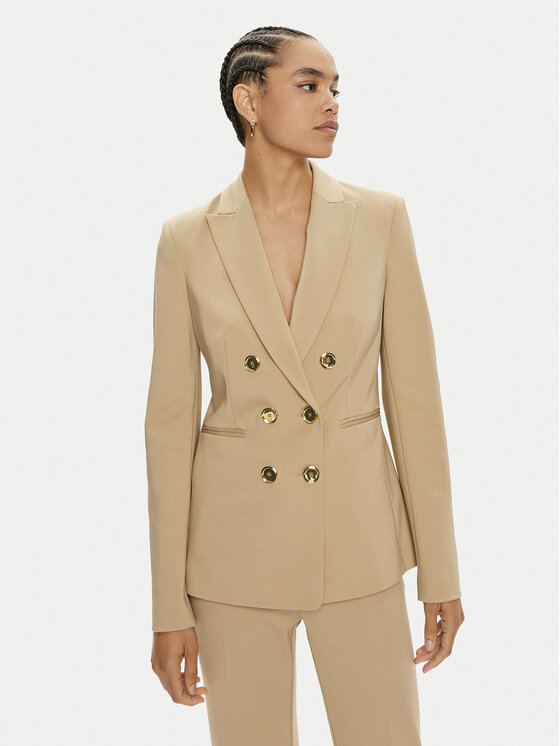 Pinko Marynarka Alexia 100256 A1L3 Beżowy Regular Fit