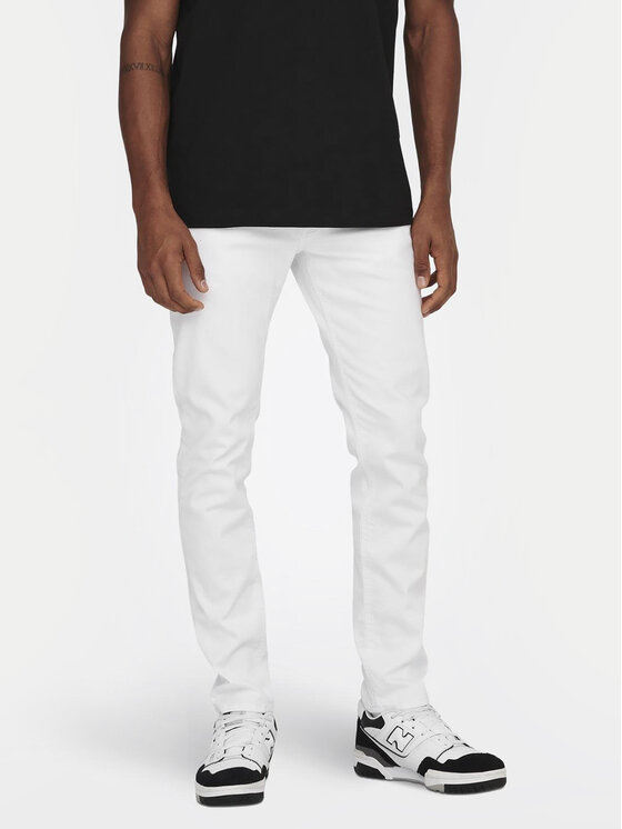 Only & Sons Jeansy Loom 22026529 Biały Slim Fit