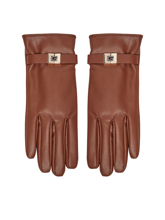 Guess Rękawiczki Damskie AW5188 NYL02 Brązowy
