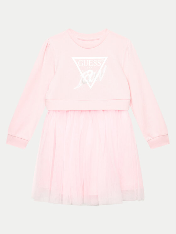 Guess Sukienka codzienna K4YK09 KB8R0 Różowy Regular Fit