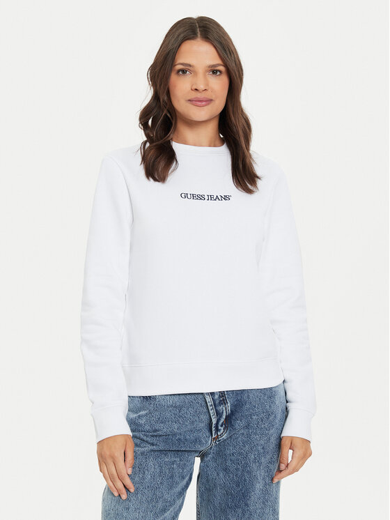 Guess Jeans Bluza W4YQ10 KC811 Biały Regular Fit
