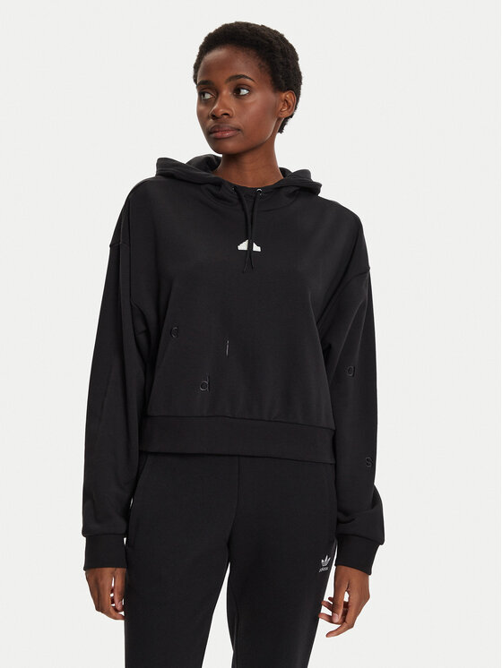 adidas Bluza Embroidered IT1521 Czarny Loose Fit
