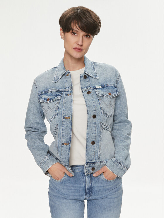 Wrangler Kurtka jeansowa Heritage 112350342 Niebieski Regular Fit