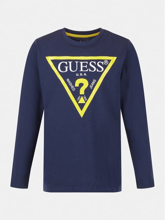 Guess Bluzka L84I29 K8HM0 Granatowy Regular Fit