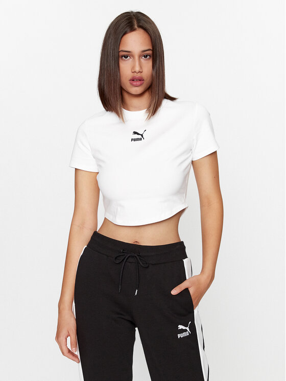 Puma T-Shirt Dare To 621435 Biały Slim Fit