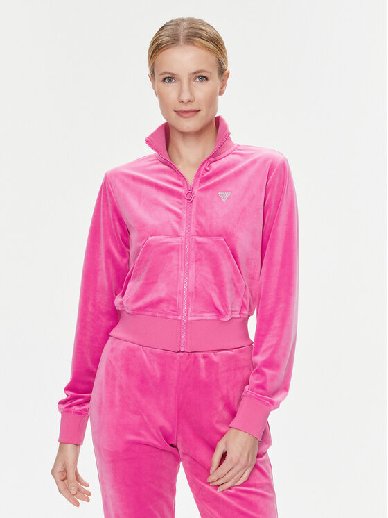 Guess Bluza V3BQ22 KBXI2 Różowy Regular Fit