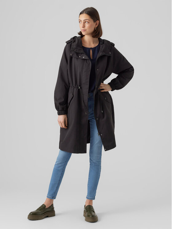 Vero Moda Parka Pernille Alison 10282329 Czarny Regular Fit