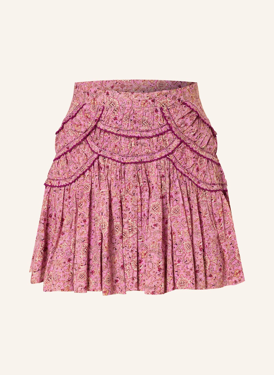 Marant Étoile Spódnica Ceola Z Falbankami pink