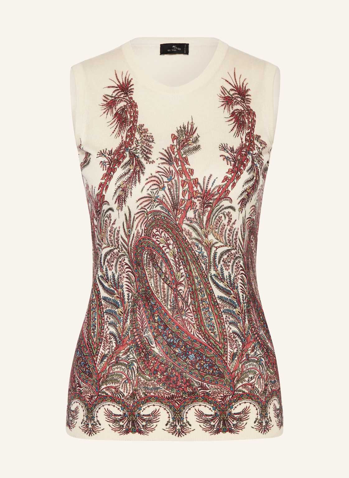 Etro Top Z Dzianiny Z Dodatkiem Jedwabiu beige