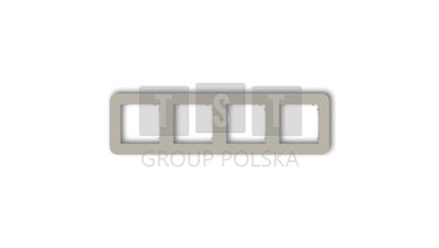 60MRTZ-4 MINI Ramka uniwersalna poczwórna zaokrąglona z tworzywa taupe 60MRTZ-4