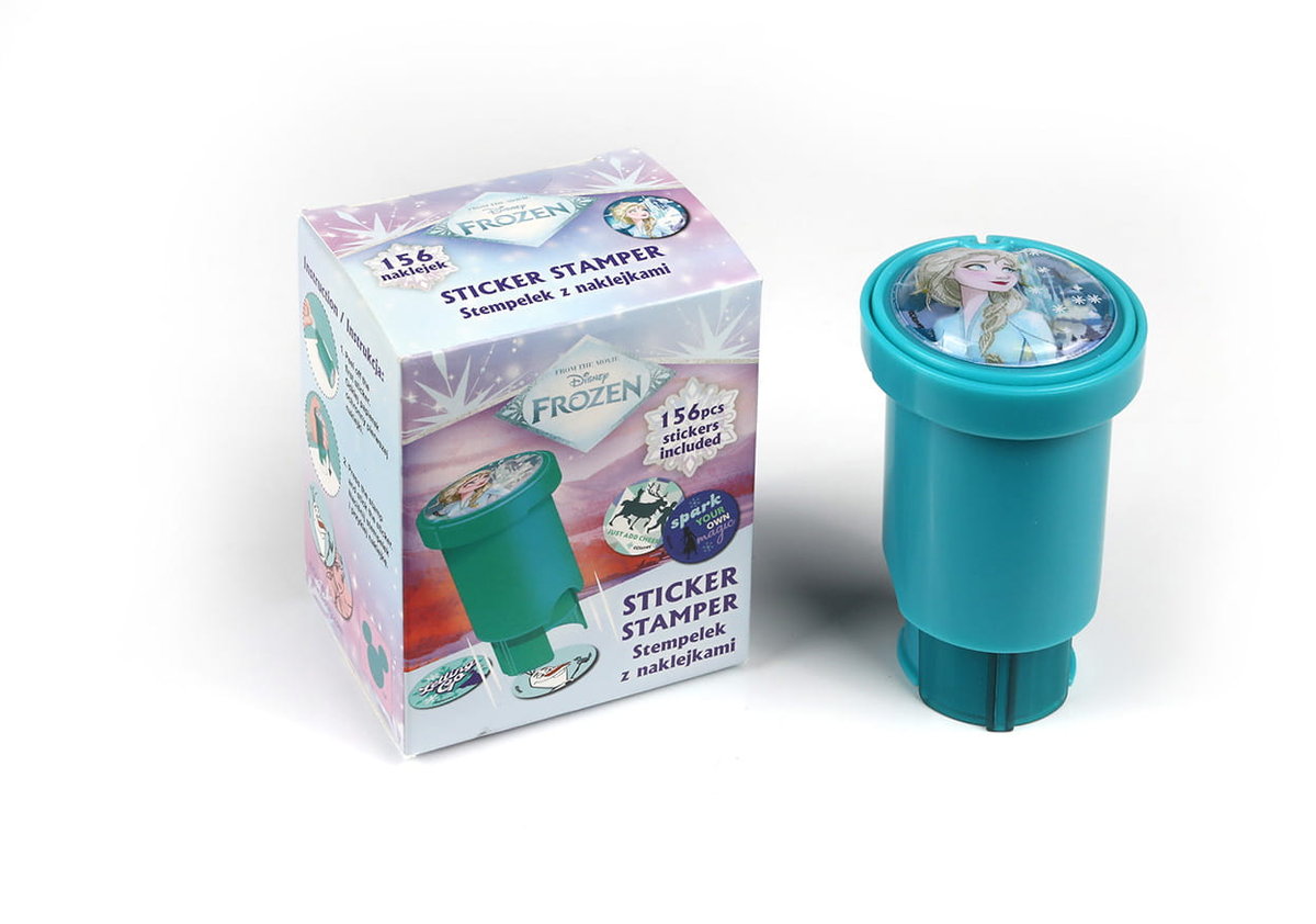 DISNEY CORE - STEMPEL Z NAKLEJKAMI - MIX 2 WZORÓW - DISPLAY 12 SZTUK - FROZEN /12/