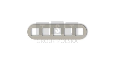 60MRTO-5 MINI Ramka uniwersalna pięciokrotna okrągła z tworzywa taupe 60MRTO-5