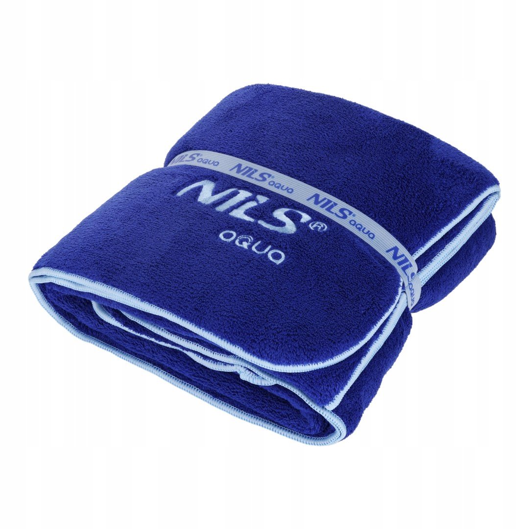 NAR14 RĘCZNIK Z MIKROFIBRY FROTTE GRANATOWY 160X80cm NILS AQUA