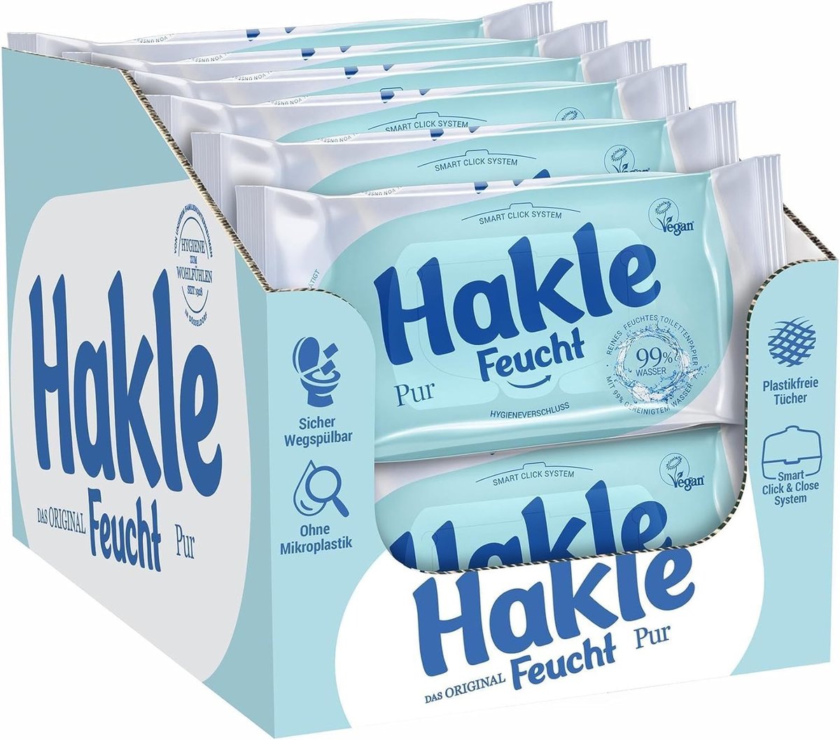 Papier nawilżony bezzapachowy Hakle 42 szt. - 1 opakowanie