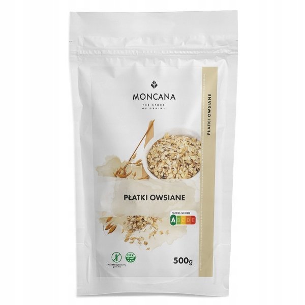 Bezglutenowe Płatki Owsiane 500g MONCANA Wysoka jakość z Finlandii