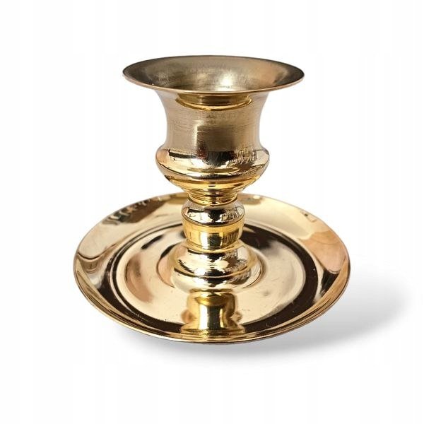 Świecznik mosiężny do cienkich świec 2 cm