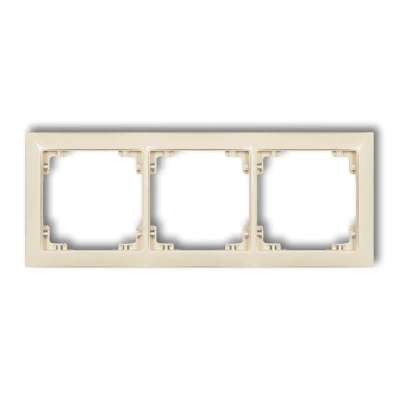 Ramka beżowa potrójna 1DRSO-3 DECO SOFT KARLIK