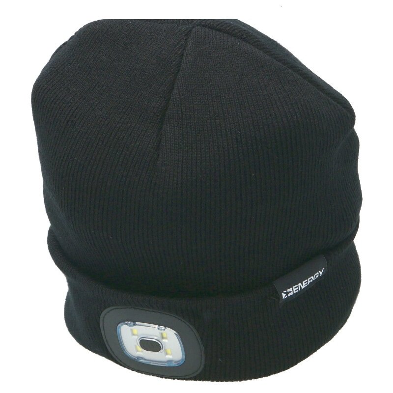CZAPKA Z wbudowaną Latarką ENERGY LED USB AKUMULATOR do 4 godzin pracy