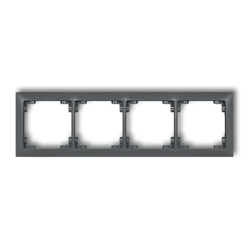 Ramka instalacyjna poczwórka grafitowy mat 28DRSO-4 DECO SOFT KARLIK