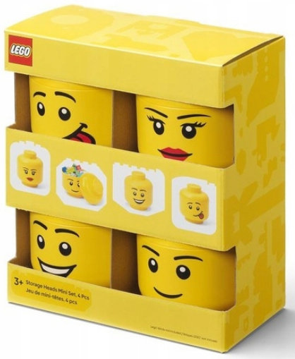 LEGO 43330801 - Zestaw 4 pojemniki głowy mini XS
