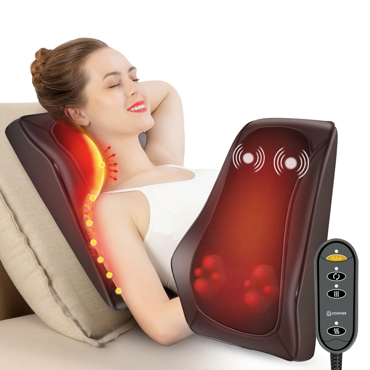 Masażer szyi COMFIER Masażer pleców Shiatsu 4D Relaks dla ciała