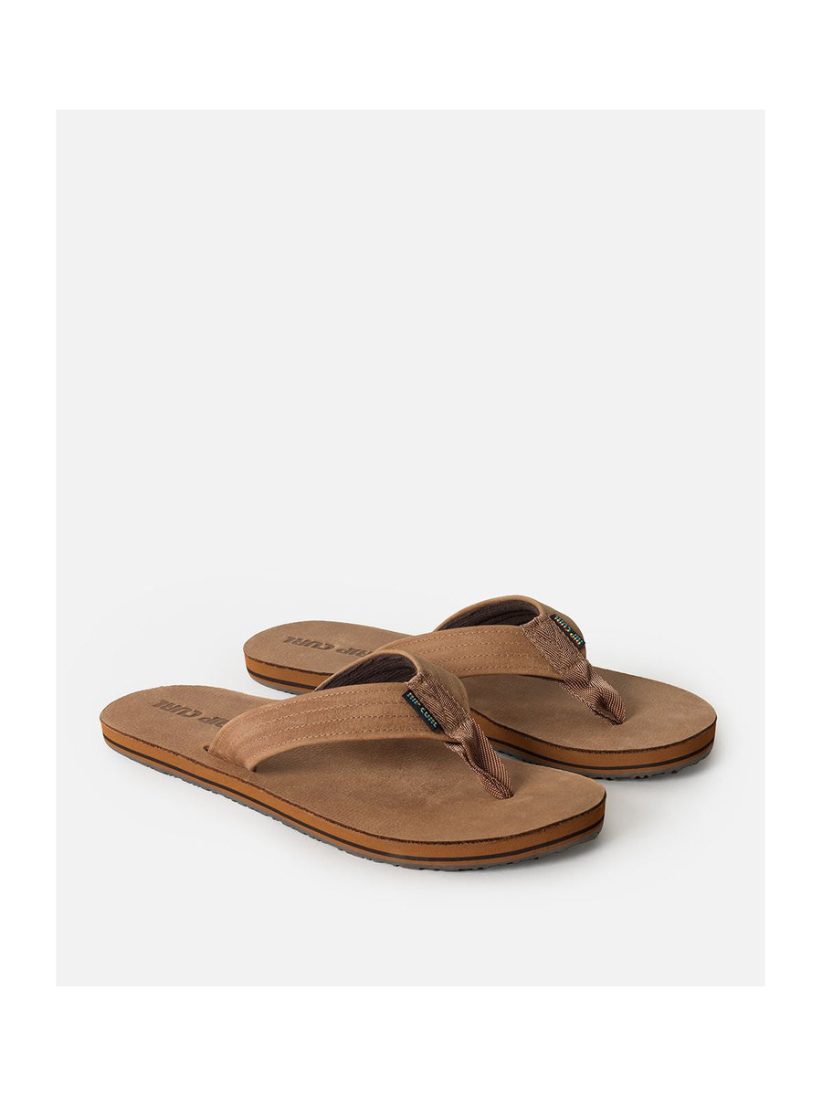 Japonki męskie skórzane RIP CURL Revival Leather Open Toe brązowe 43