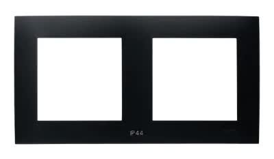 Ramka podwójna instalacyjna czarny metalik IP44 SZAFIR RH-2Z/33 OSPEL