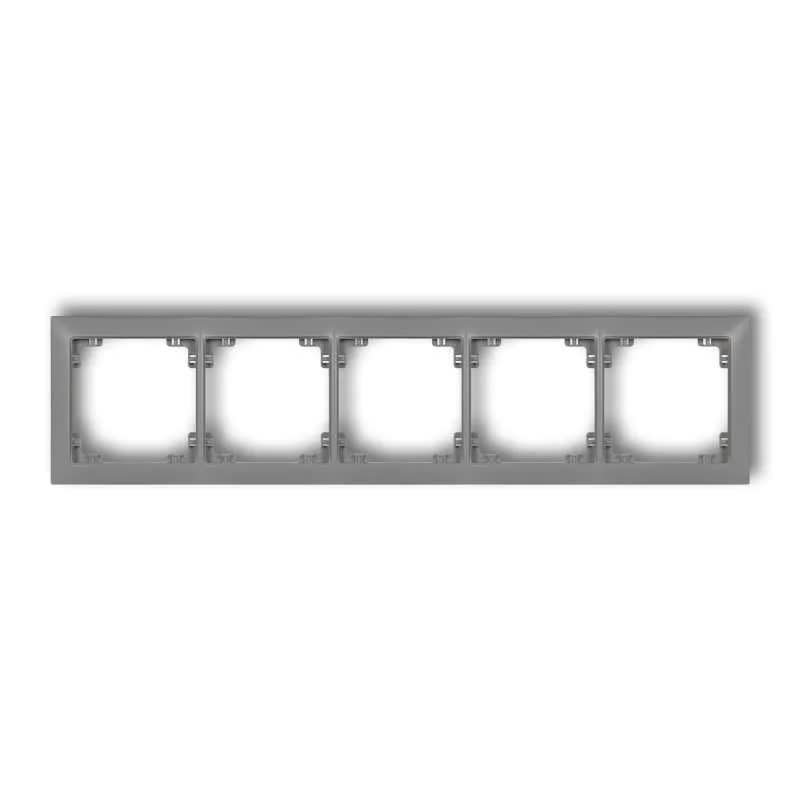 Ramka pięciokrotna uniwersalna szary mat 27DRSO-5 DECO SOFT