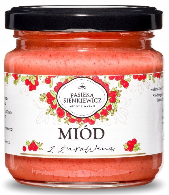 MIÓD Z ŻURAWINĄ 250G