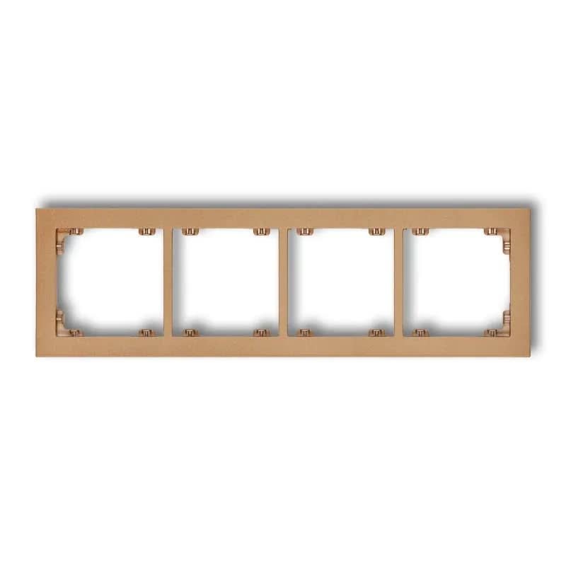 Poczwórna złota metaliczna ramka 8DR-4 DECO KARLIK