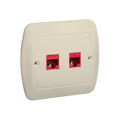 Kontakt Simon Gniazdo ścienne Akord Komputer RJ45 Podwójne AF52/12 beżowy