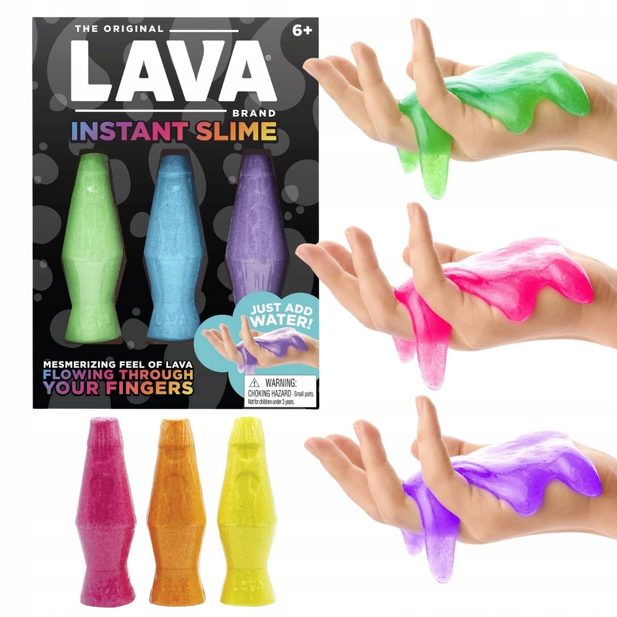 Zestaw slime Schylling - Lava Instant Slime 3 szt. aktywowany wodą