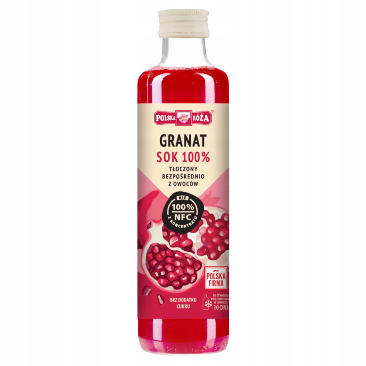 POLSKA RÓŻA Sok z Granatu Tłoczony Bezpośrednio z Owoców Jakość 250ml