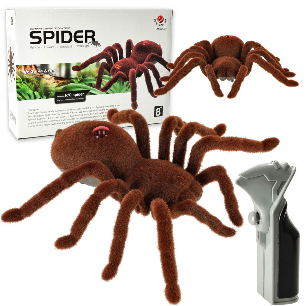 Pająk Zdalnie Sterowany LED na Pilot Duży Tarantula Zabawka dla Dzieci