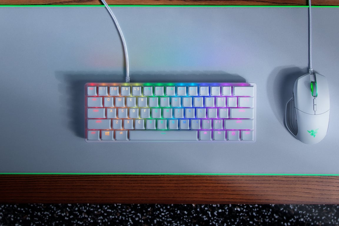 Razer Huntsman Mini Gaming USB QWERTY Angielski Biały RZ03-03392700-R3G1