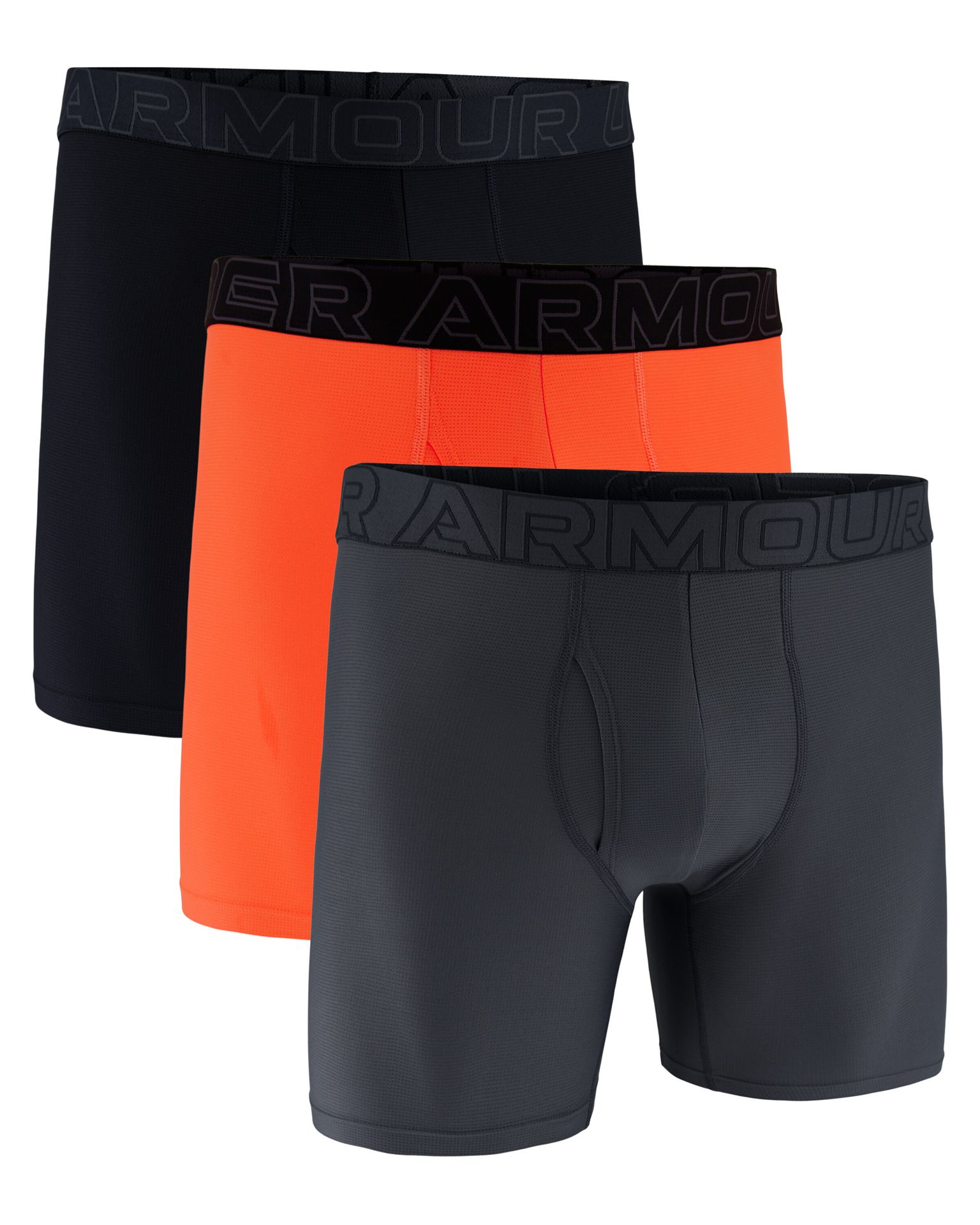 Bokserki męskie Under Armour Perf Tech Mesh 6in 3Pack Red 4XL