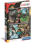 Puzzle Super kolor Jurassic World 2x60 elementów