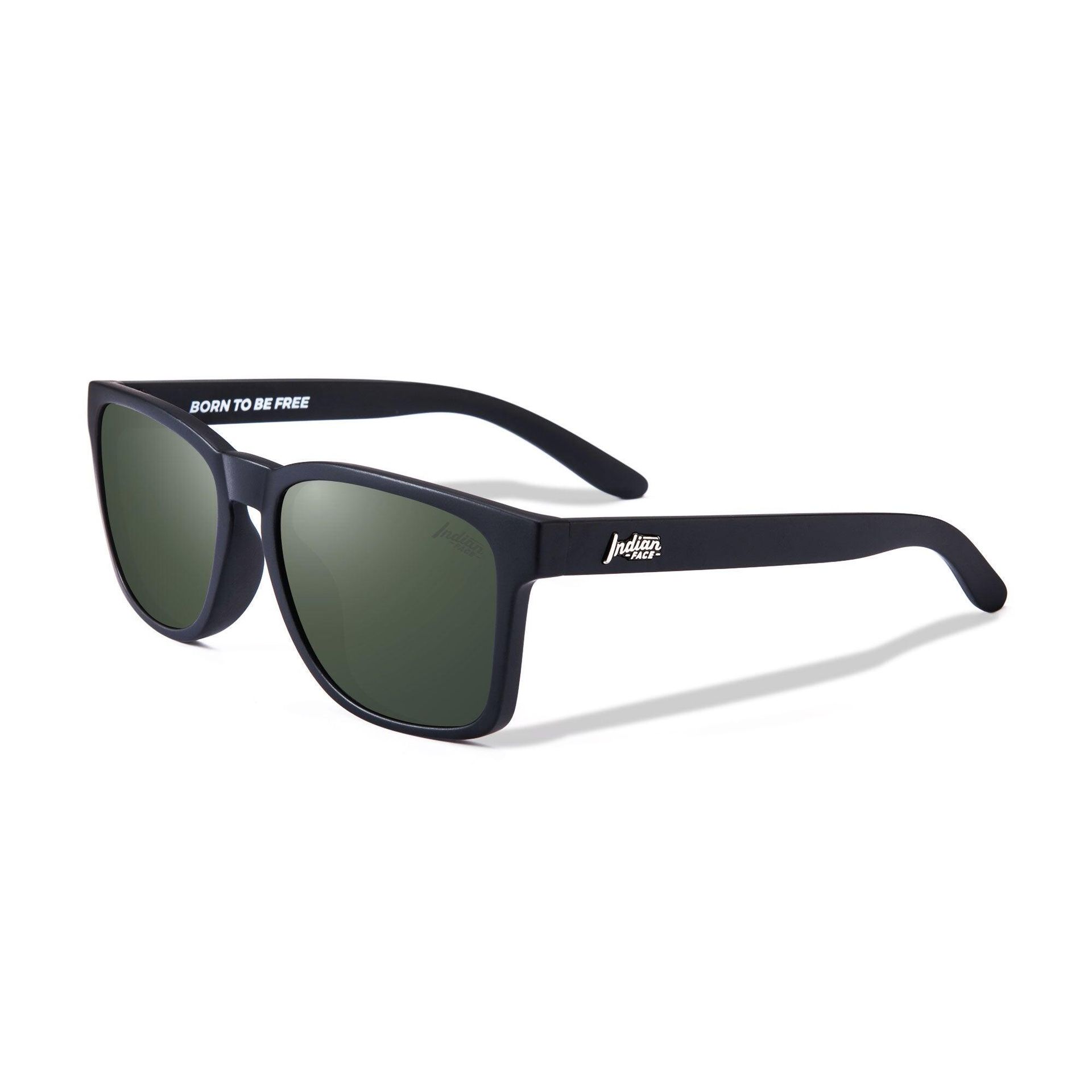 THE INDIAN FACE Okulary przeciwsłoneczne - Free Spirit Black/Green, czarny, rozmiar uniwersalny
