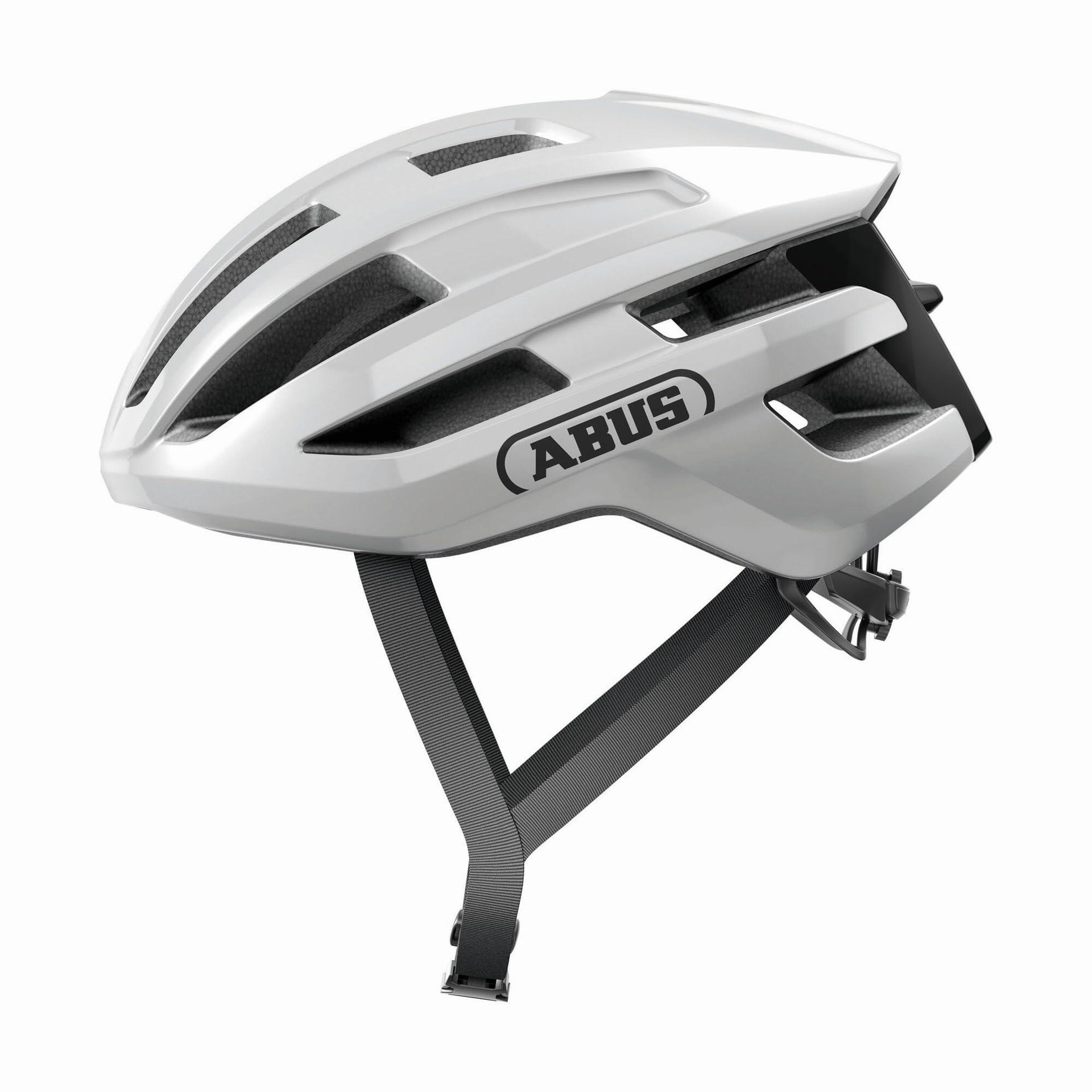 Abus PowerDome Shiny White M Kask rowerowy