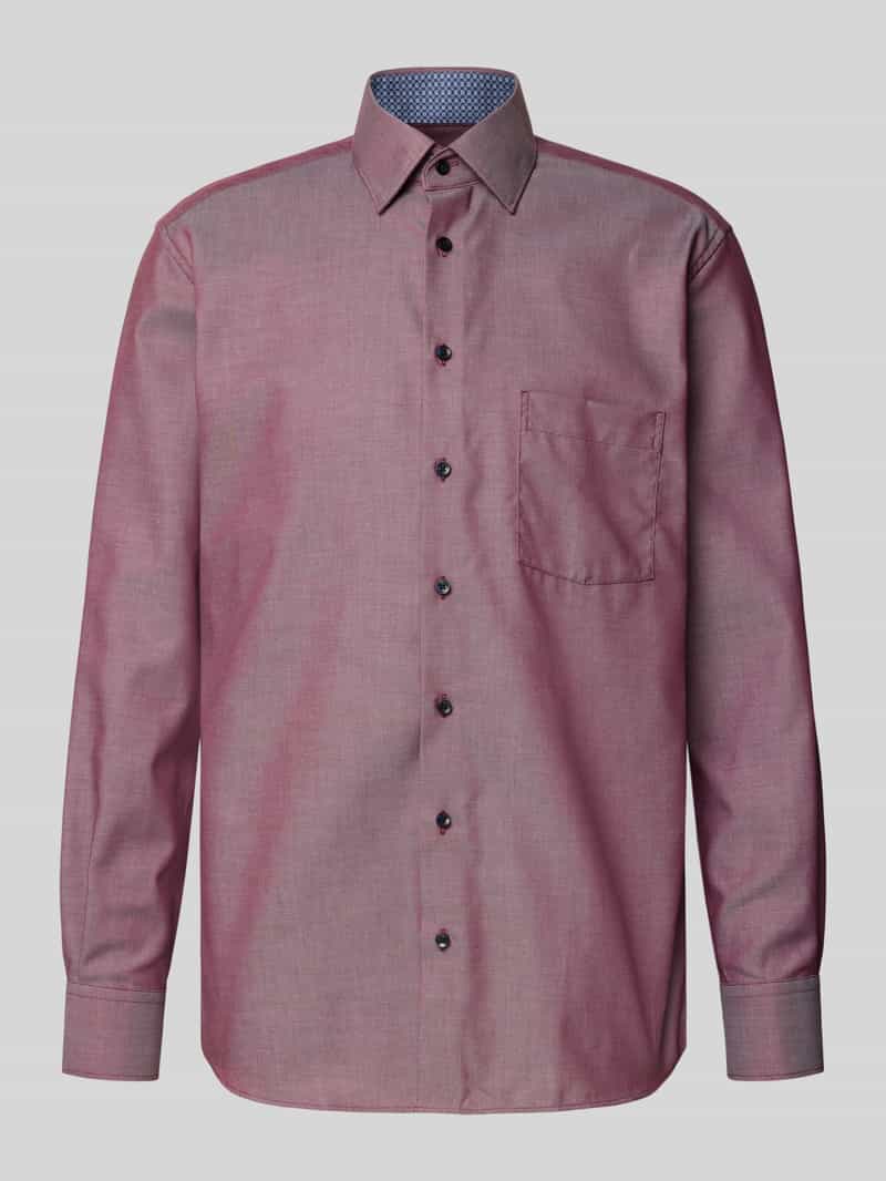 Koszula biznesowa o kroju modern fit z listwą guzikową