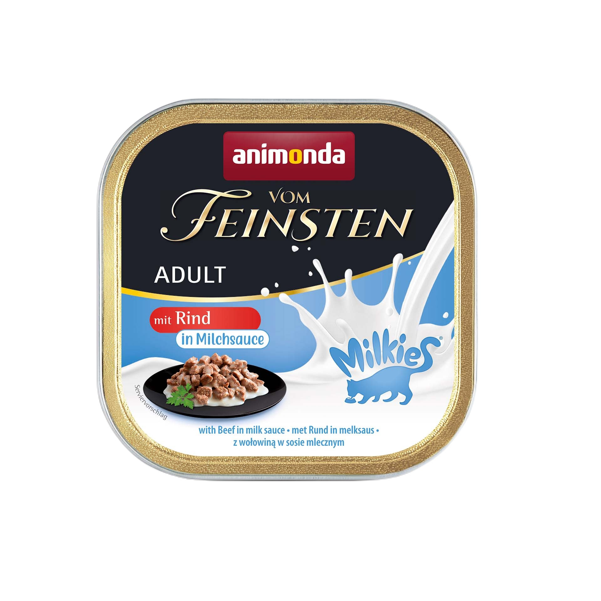 ANIMONDA Vom Feinsten Adult Milkies Wołowina - mokra karma dla kota - 100g