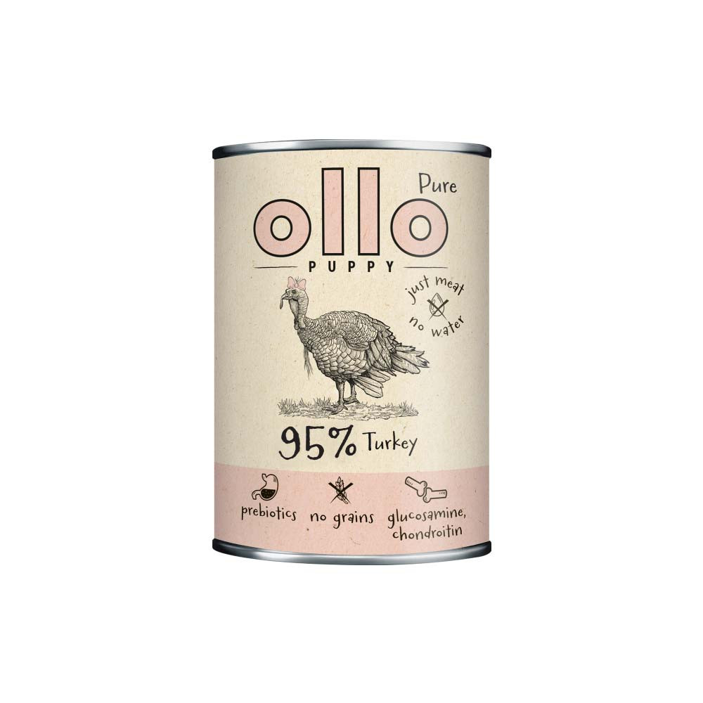 OLLO Puppy Pure Indyk - mokra karma dla psa - 850g