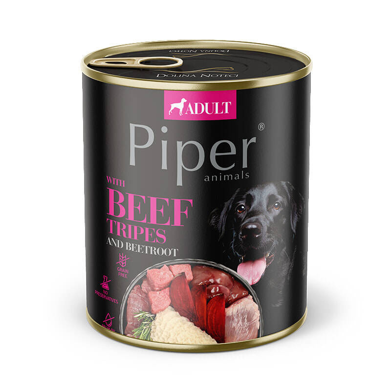 DOLINA NOTECI Piper Animals z żołądkami wołowymi i burakiem - mokra karma dla psa - 800g