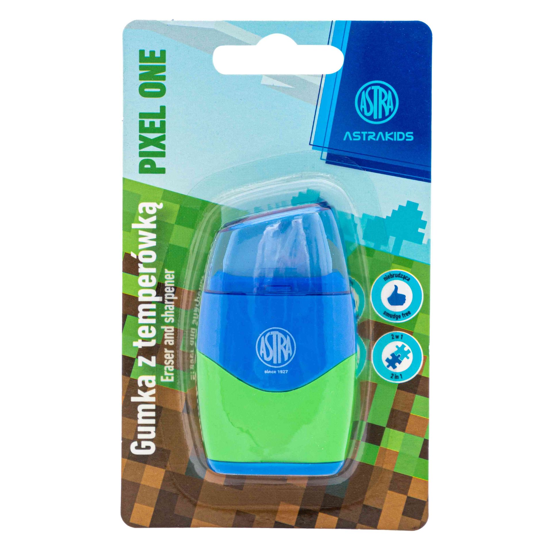 Astra Temperówka i gumka 2w1 Astrakids Pixel One