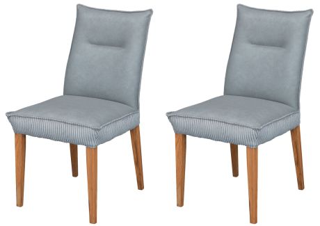 SEATTLE Krzesło Tapicerowane, komplet 2 szt. #14 Jasny Szary 51x61x94 cm