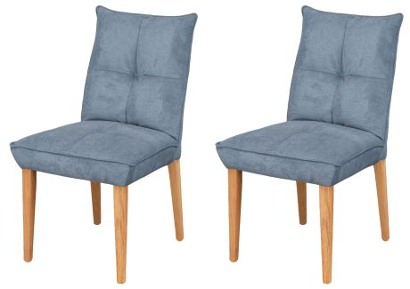 SEATTLE Krzesło Tapicerowane, komplet 2 szt. #16 Jasny Szary 51x62x94 cm