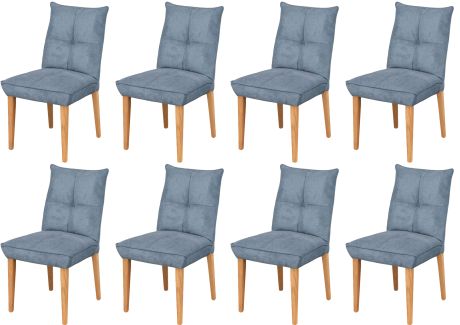 SEATTLE Krzesło Tapicerowane, komplet 8 szt. #16 Jasny Szary 51x62x94 cm