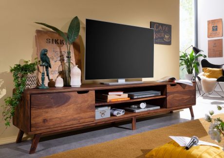 MALMO 2 Szafka RTV #124 Palisander olejowany 220x40x48 cm
