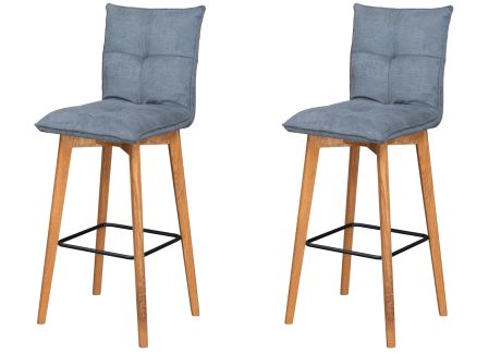 SEATTLE Hoker Tapicerowany, komplet 2 szt. #18 Jasny Szary 43x50x111 cm