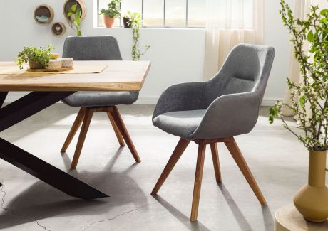 TACOMA Krzesło Obrotowe #10 Szare Popielate 56x60x87 cm